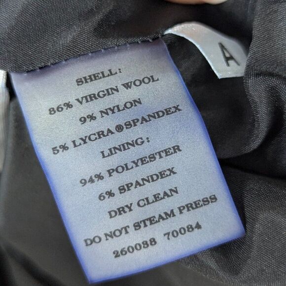 Ann Taylor | NWT Black Tropical Wool Wide Leg Trousers Size 10 - Picture 9 of 9